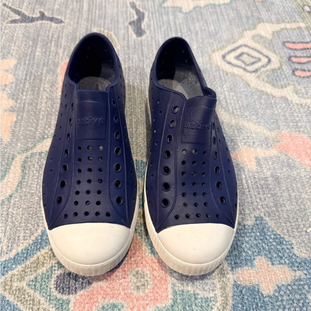 Navy Blue Slip on Natives
